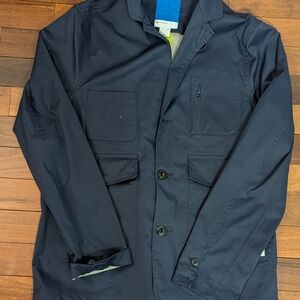 Adidas Originals Men's Commuter Sport Jacket Lightweight Rainjacket Blue Sz Med